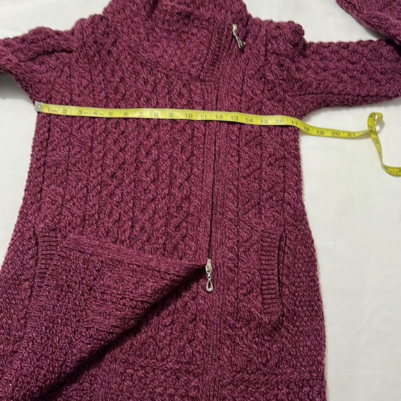 Aran Crafts Knit 100% merino wool cardigan/jacket - Picture 6 of 13